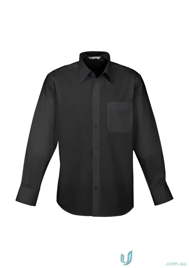 Biz Collection S10510 Base Business LS Shirt in Black
