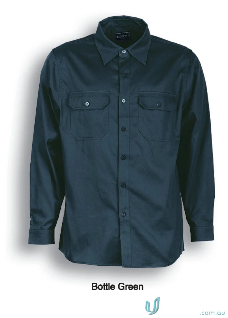 Bocini WS0680 Cotton Drill Work LS Shirt