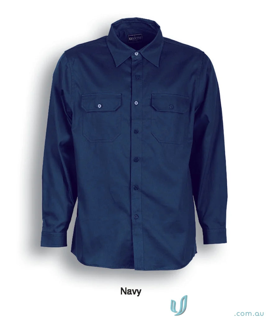 Bocini WS0680 Cotton Drill Work LS Shirt