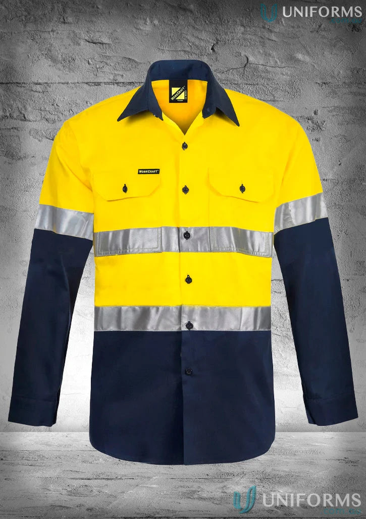 WorkCraft WS6030 Cotton Shirt With CSR Tape in yellow