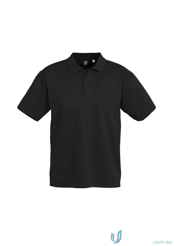 Black short-sleeved cotton ice polo from Biz Collection mens ice short line