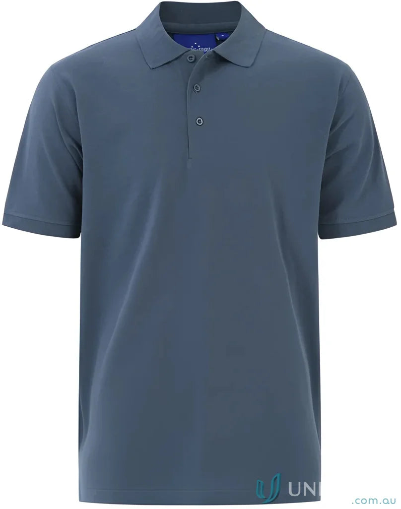 Blue pique polo shirt from Cotton Stretch Pique Polo collection at PS55 Darling Harbour