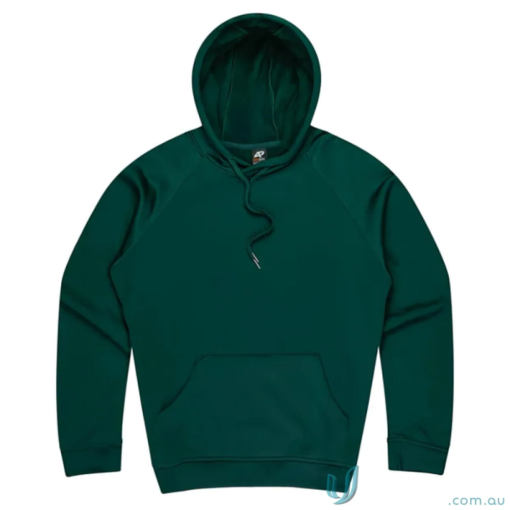 Emerald green Crusader fleece hoodie with a comfy fit, perfect for sports uniforms