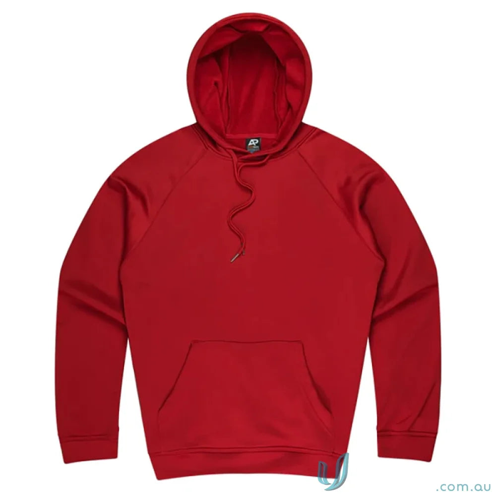 Red hooded sweatshirt from Crusader Hoodies with crusader fleece and comfy fit