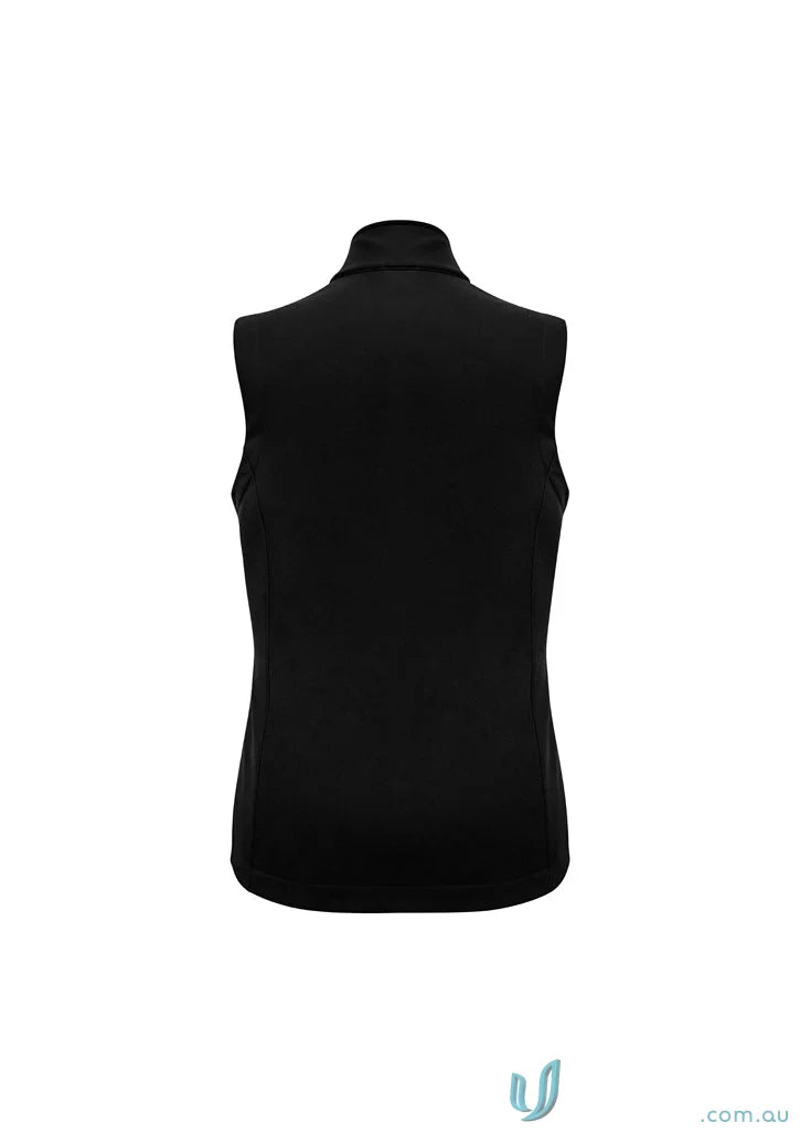 Black sleeveless collared shirt from Daws Ladies Softshell Vest j830l for uniforms
