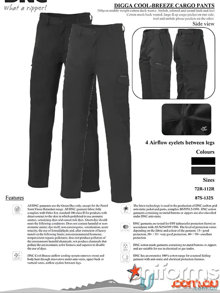 Men’s Digga Cool Breeze Cargo Taped Pants for casual and stylish look
