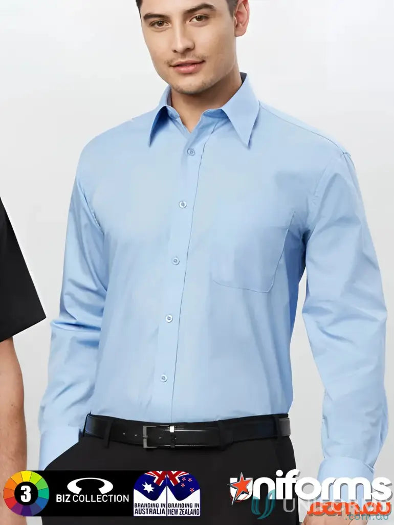 Light blue long-sleeved dress shirt from EILBECK LS Shirt ideal for work uniforms