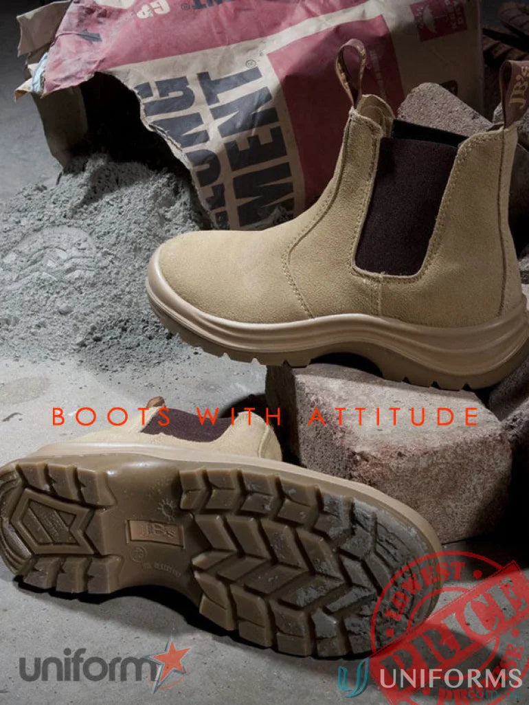 JBs 9E1-SAND Elastic Sided Safety Boot SAND