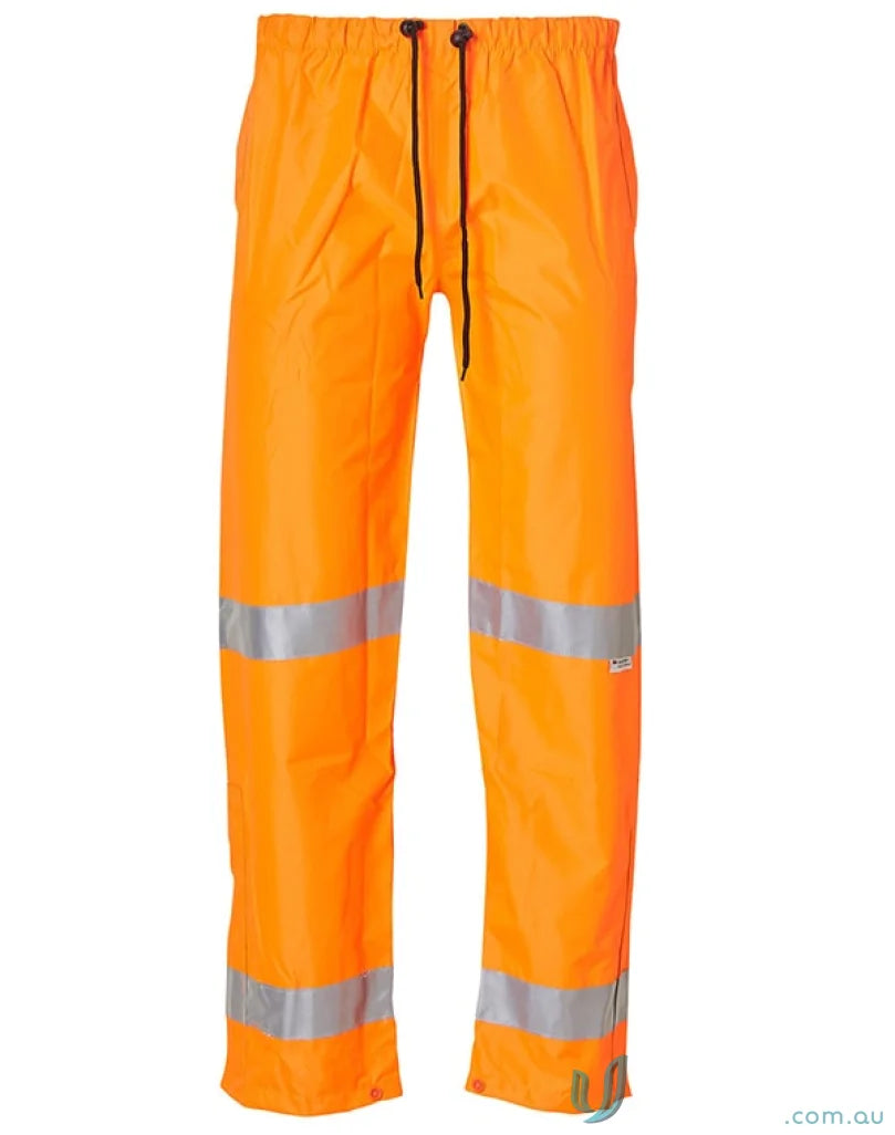 Orange Eldarin HiVis Pants with reflective tapes, waterproof for work uniforms