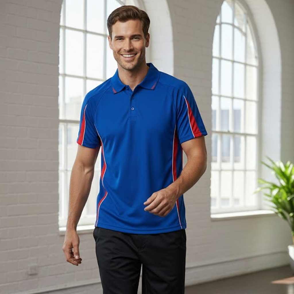 Aussie Pacific 1304 Eureka Polo in Royal/Red