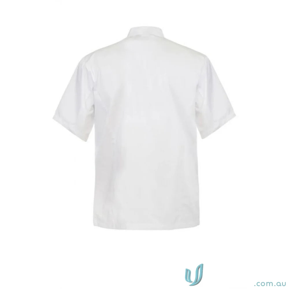 WorkCraft CJ052 Executive Chef Light SS Jacket with press studs in white