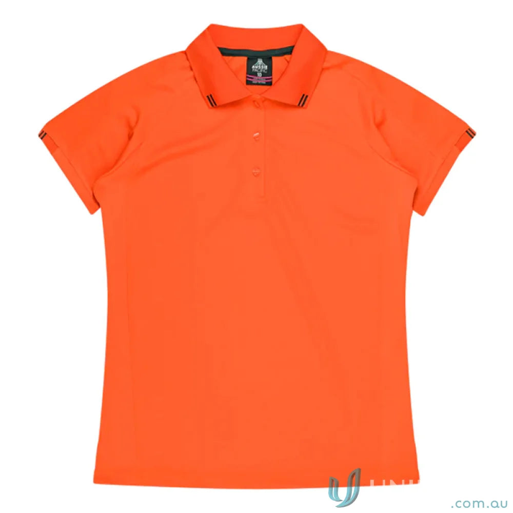 Aussie Pacific 1308 Flinders Polo in Orange/Slate