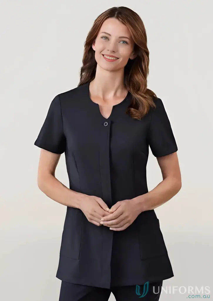 Women’s Eden Tunic in dark blue with teflon stain release from Biz Collection Women’s
