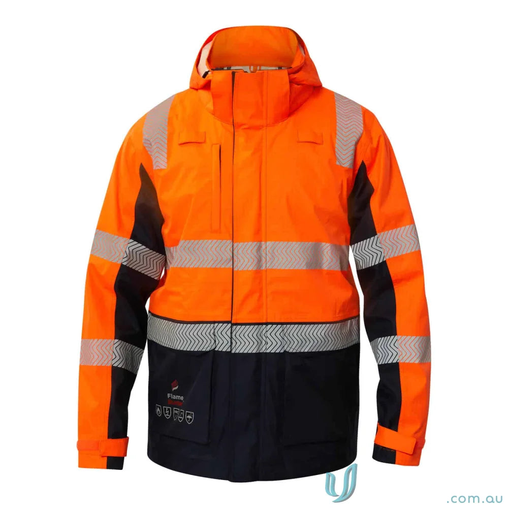 WorkCraft FJV033 FR HiVis Wet Weather Segmented Jacket