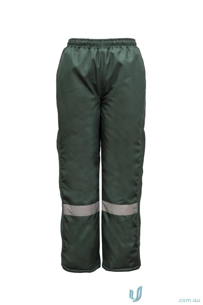 WorkCraft WFP002 Freezer Pant With Tape in Bottle Green front product image