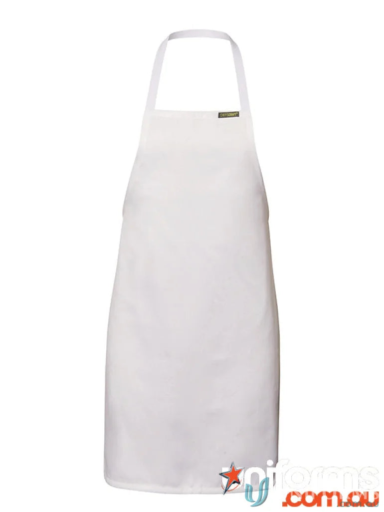 WorkCraft CA012 Full Bib Apron 100% Polyester in white