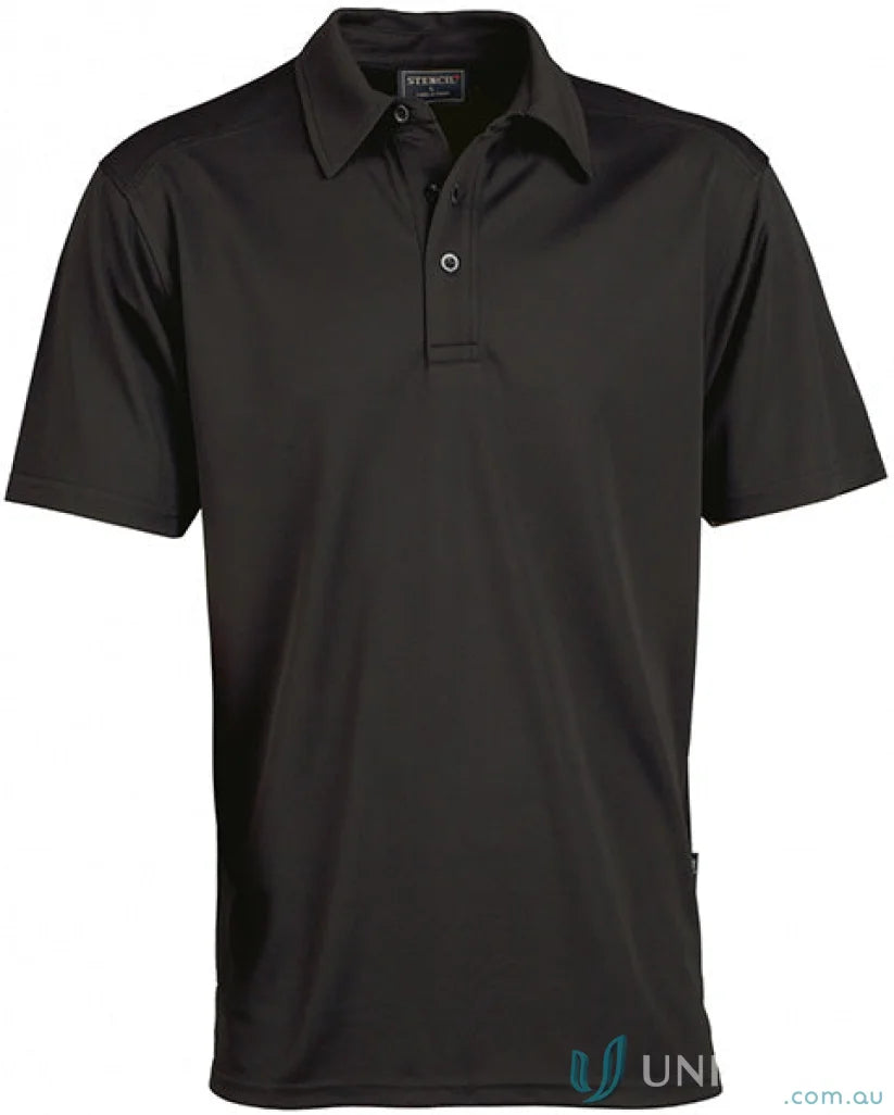 Stencil 1054 Glacier Premium SS Polos in Black