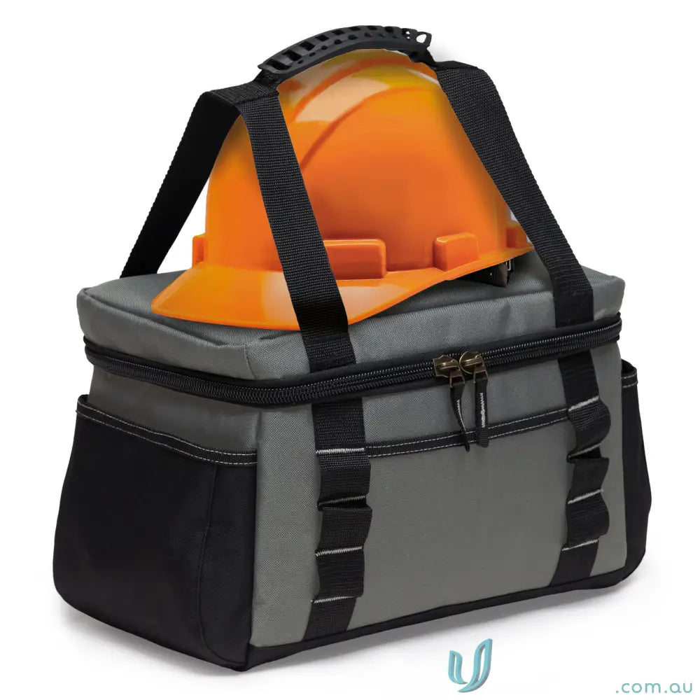 adjustable strap cooler IGHHC HardHat Insulated Cooler Bag with Adjustable Strap – Steel Grey