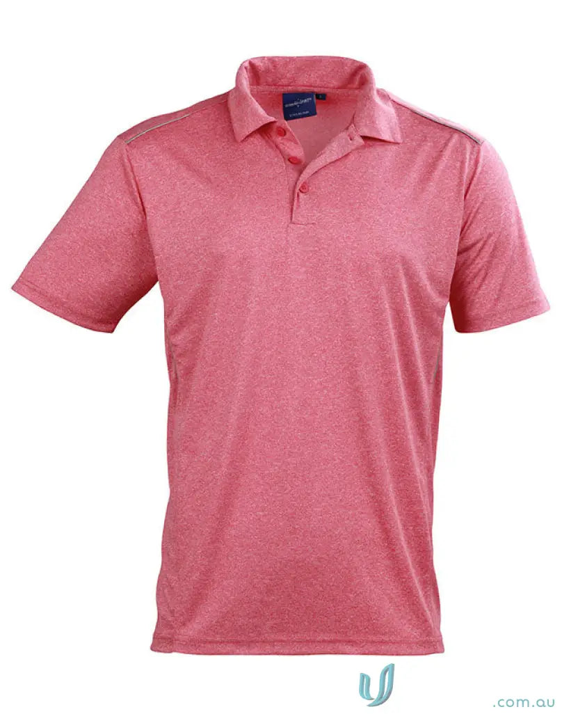 Red patterned rapid cool cationic harland polo short sleeve polo for style and comfort