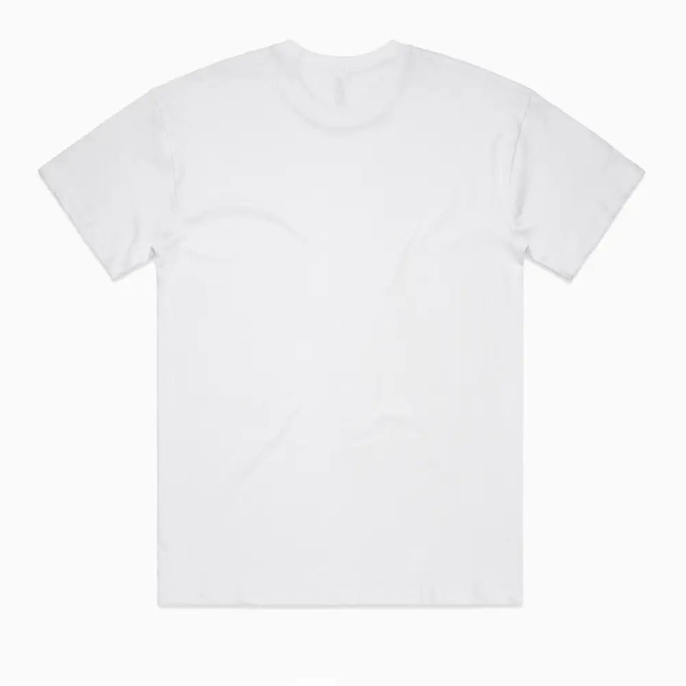 White cotton hike oversize tee with subtle textured design perfect for casual uniforms or workwear comfort