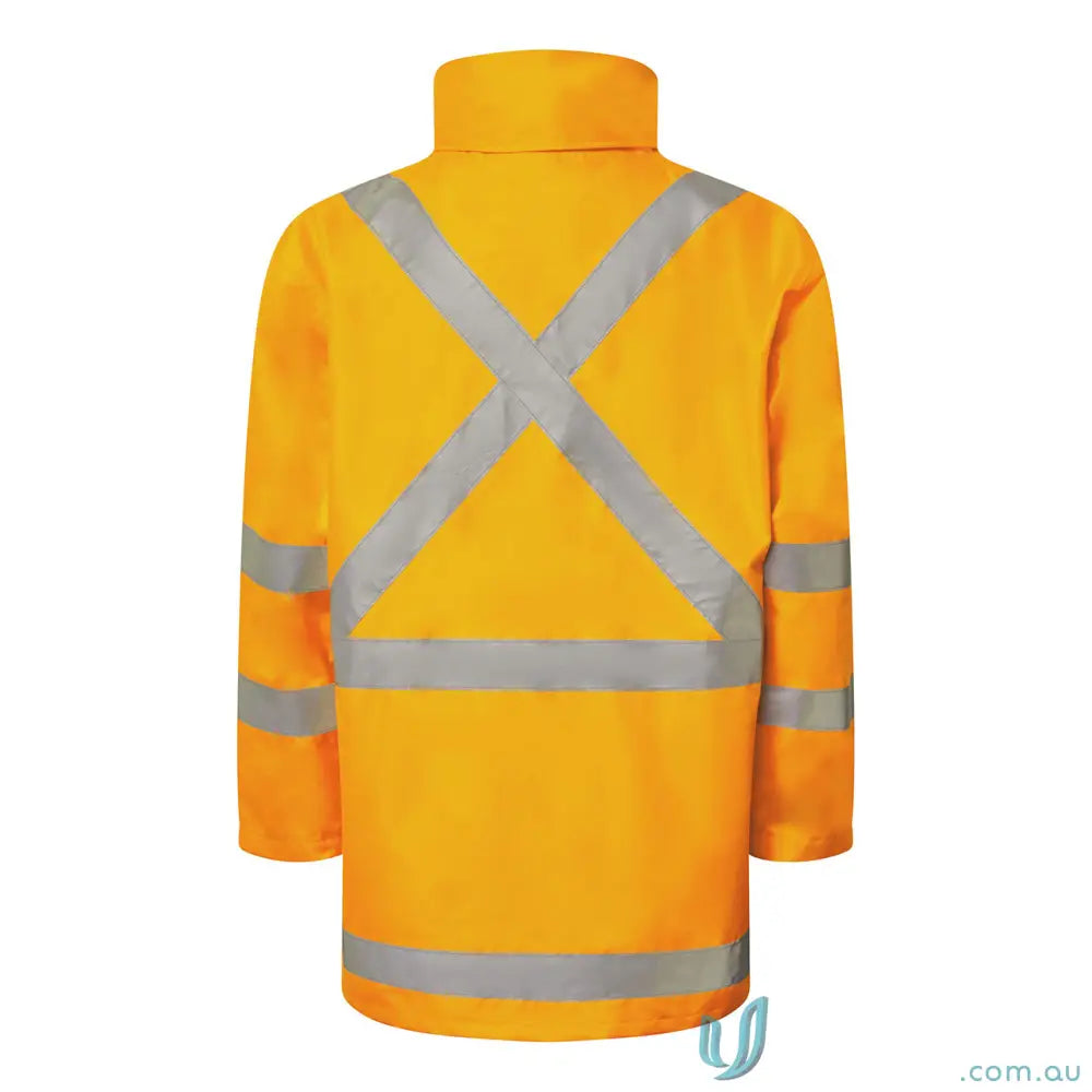 WorkCraft WW9038 HiVis 6 In 1 NSW RAIL X-Tape Jacket in orange