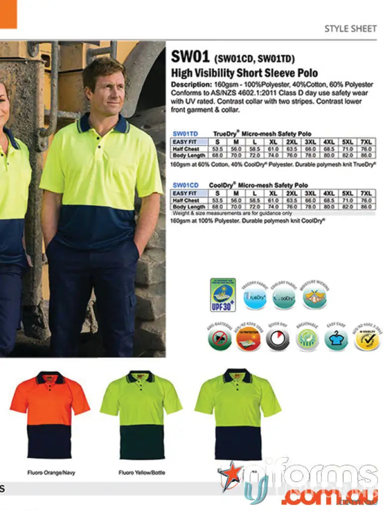 High visibility cooldry polo shirt from JB’s HiVis for staying safe and cool