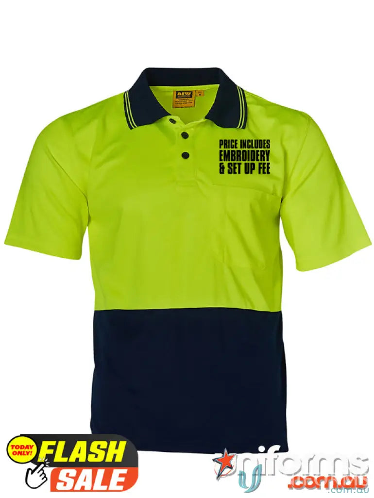 Two-tone cooldry polo shirt from Jb’s HiVis for staying safe and lookin’ sharp