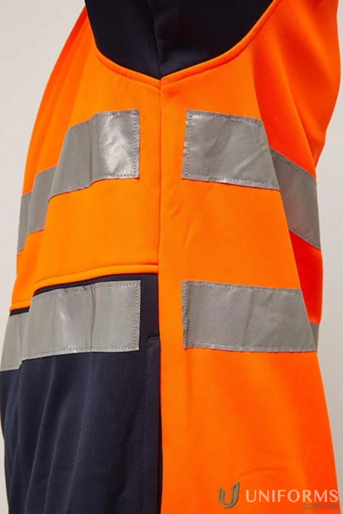 Orange and navy safety jacket from HiViz Reflective Hoodie, perfect for workcraft hiviz taped needs
