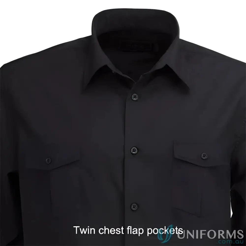Stencil 2034L-PT Hospitality Nano LS Shirts in Black