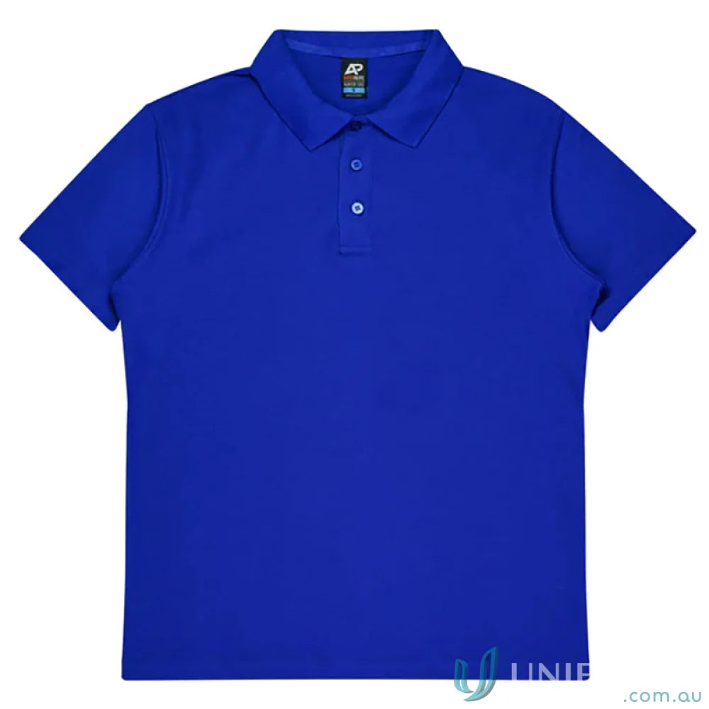Hunter Polo royal blue pique knit short-sleeved polo shirt for uniforms
