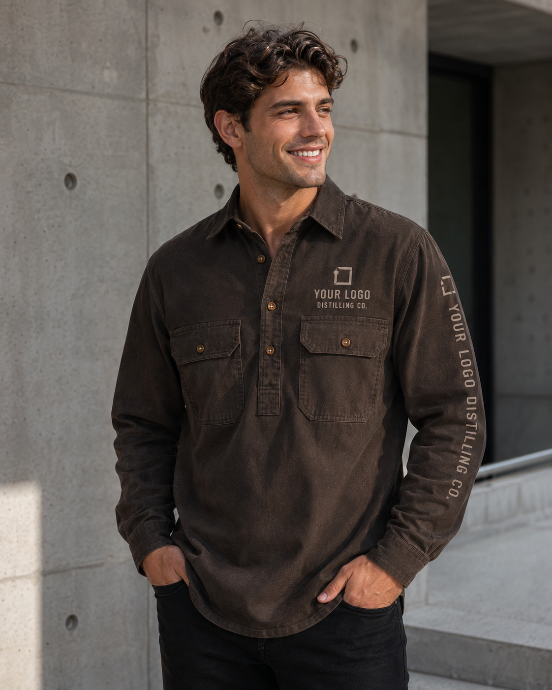 Goodmates Half Placket Drill Shirt