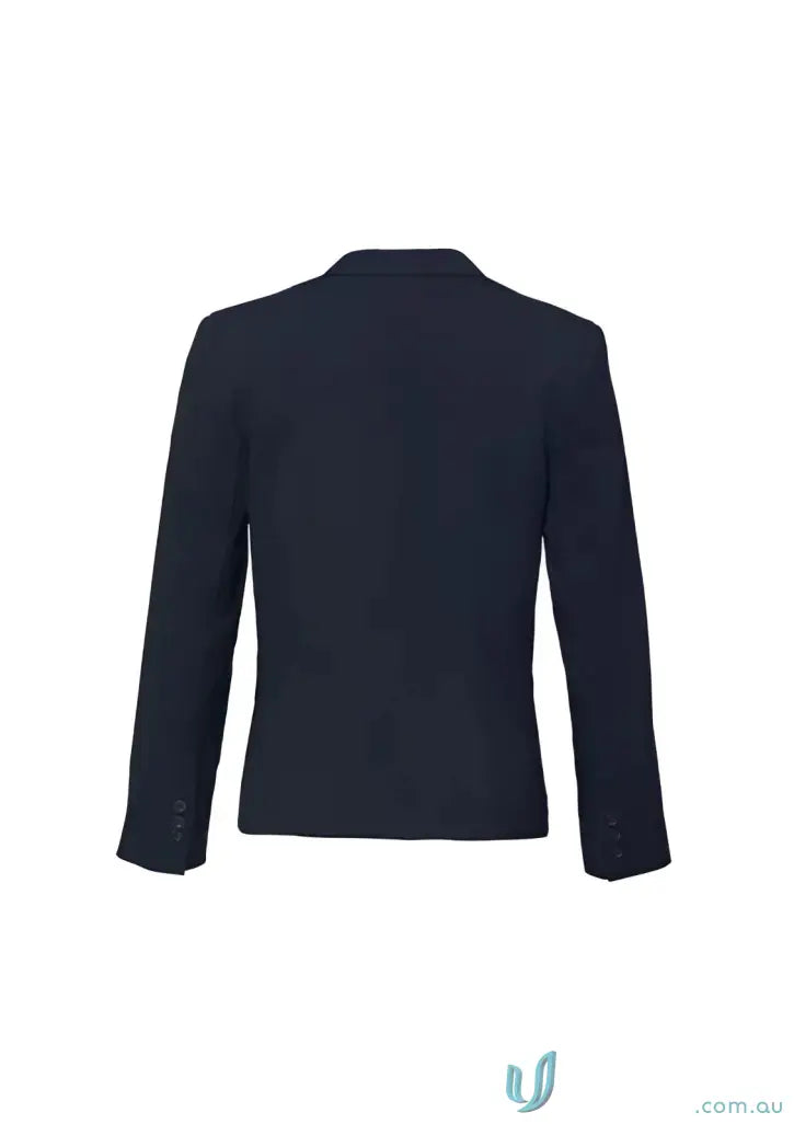 Dark blue blazer from IOP Ladies Reverse Lapel Jacket, perfect for workwear and uniforms