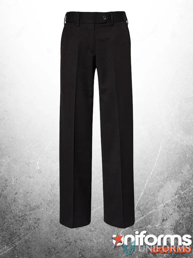 Black straight-legged IOP Ladies Flexi Band Pant with biz flexi-band™ for women