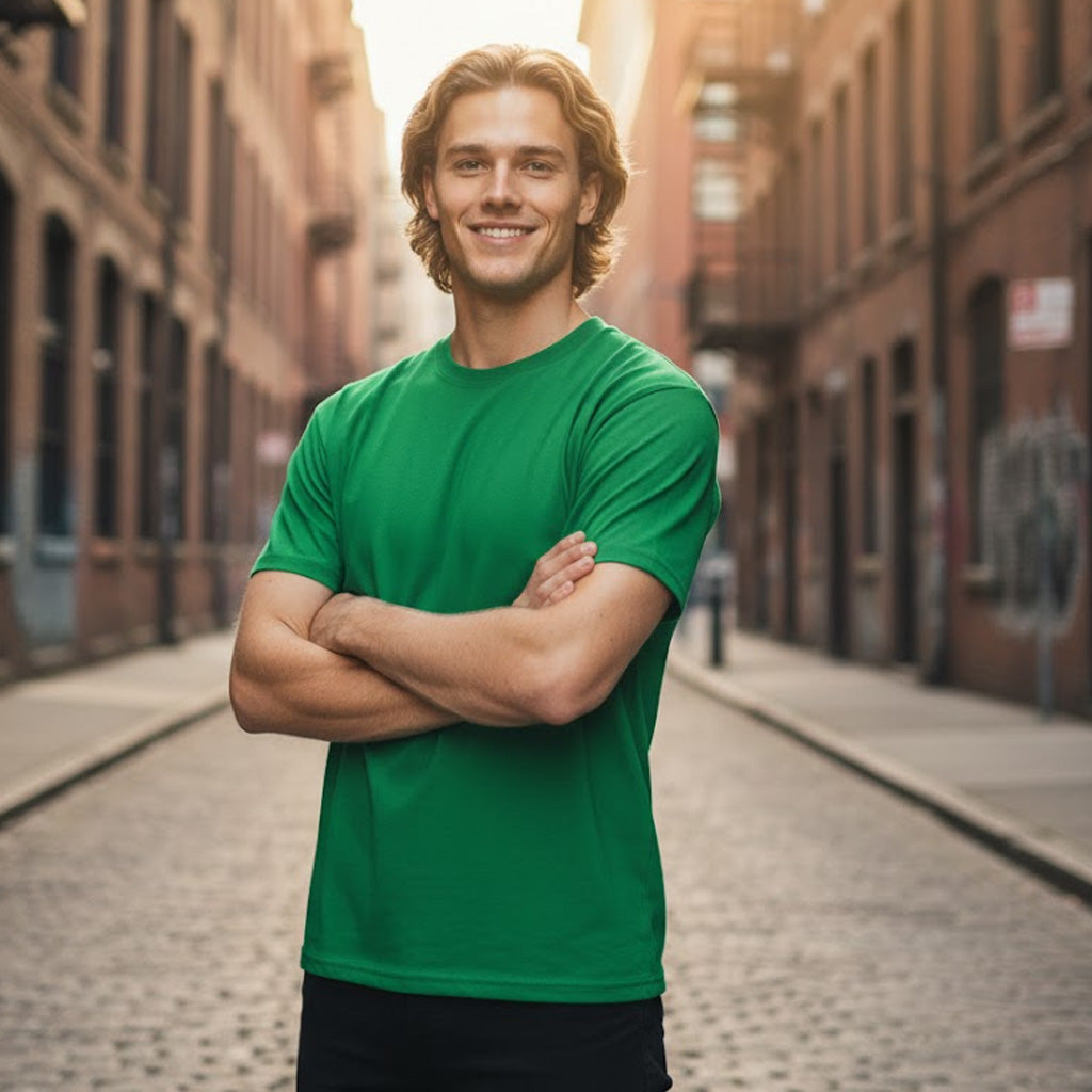 Vibrant green JBs 1HTJB’s tee, classic fit crew neck t-shirt