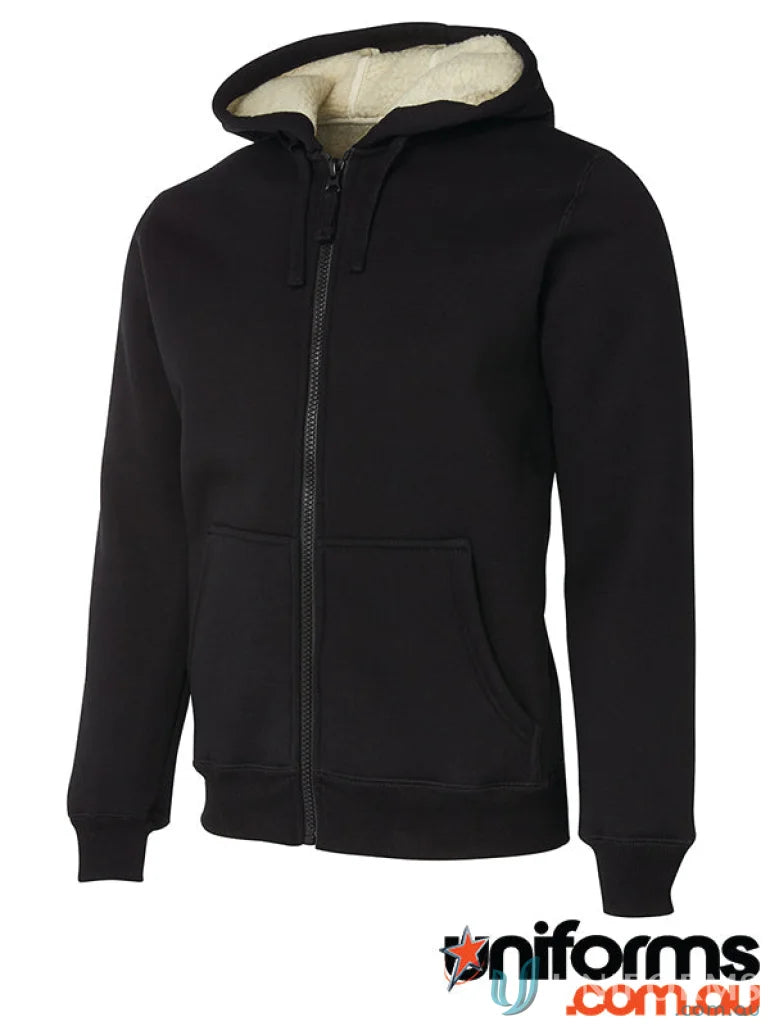 Black zip-up JBs Adults Shepherd Hoodie with cozy sherpa lining and shepherd fleece