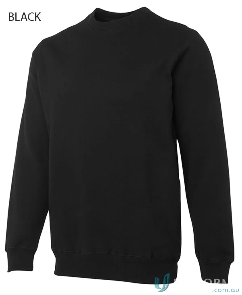 Black crewneck sweatshirt from JBs Fleecy Sweater, classic fit fleece sweater 3FS