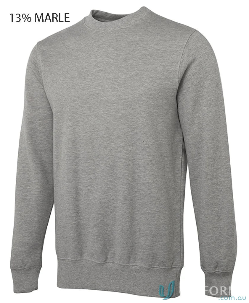 Gray JBs Fleecy Sweater crewneck in classic fit, perfect as a fleecy sweater 3fs