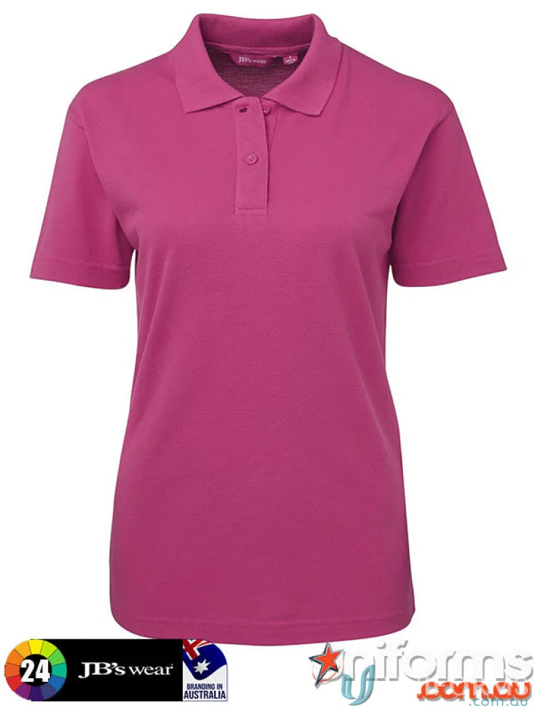 A vibrant fuchsia ladies bright 210 polo shirt made of soft cotton perfect for workwear and uniforms