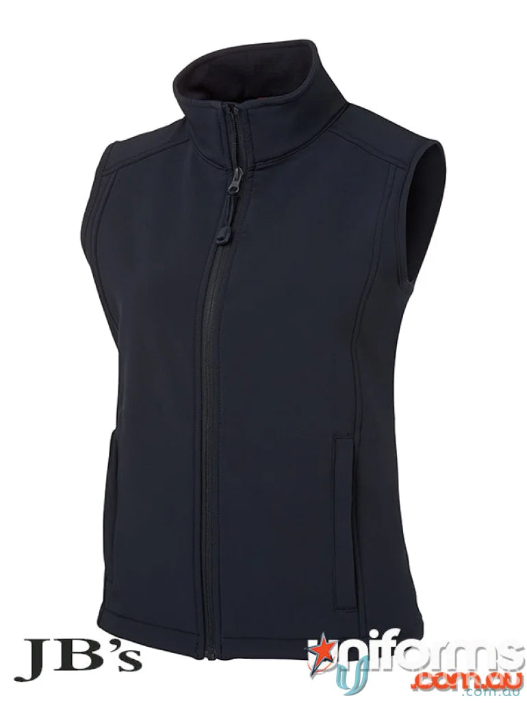 Jbs Ladies Layer Softshell Vest with full zip and side pockets for ladies layer softshell style