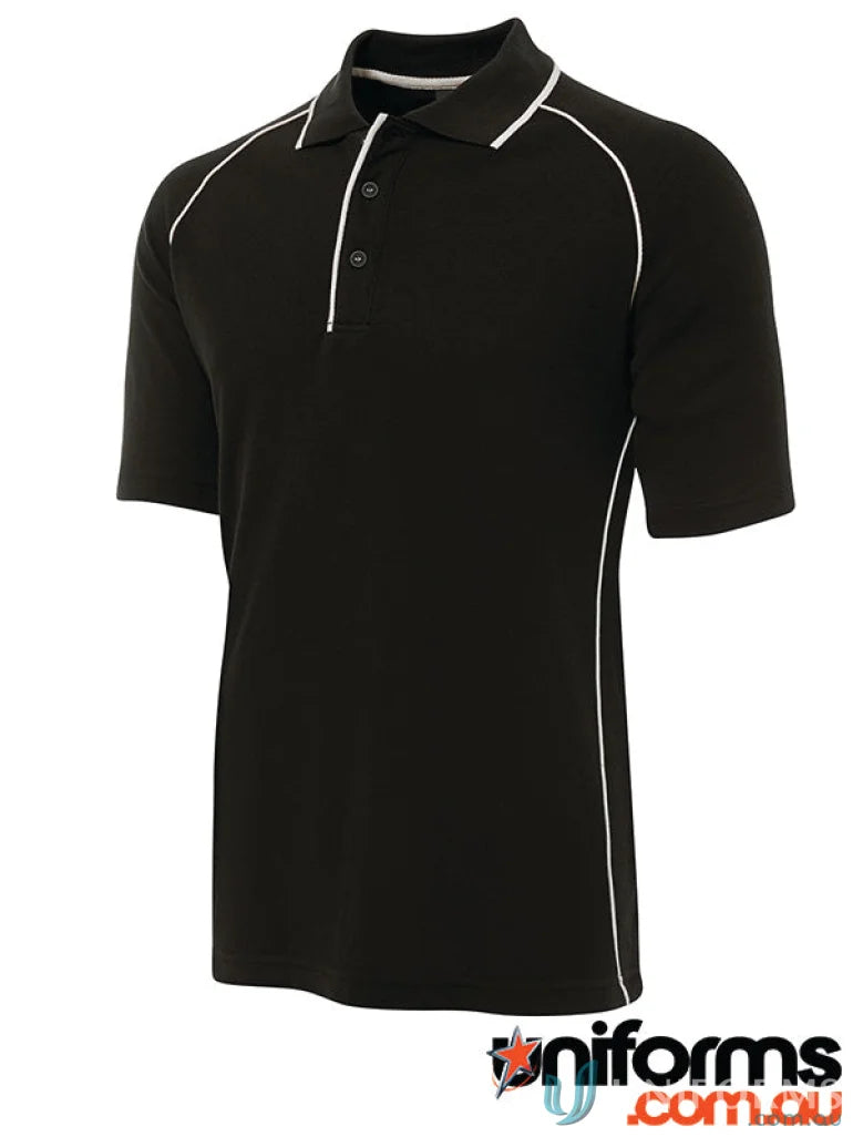 Black JBs Ragan Polo shirt with white trim perfect for casual wear