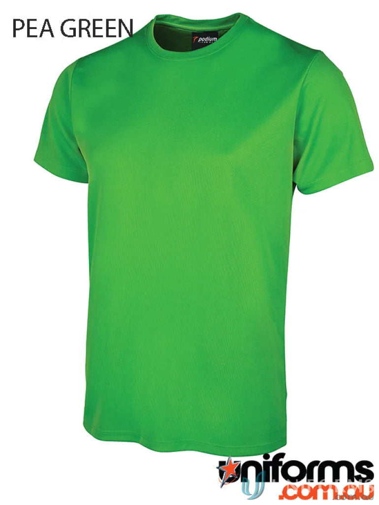 Pea green JBS Wear Podium Poly Tee featuring podium cool sun protection and wear podium poly fabric