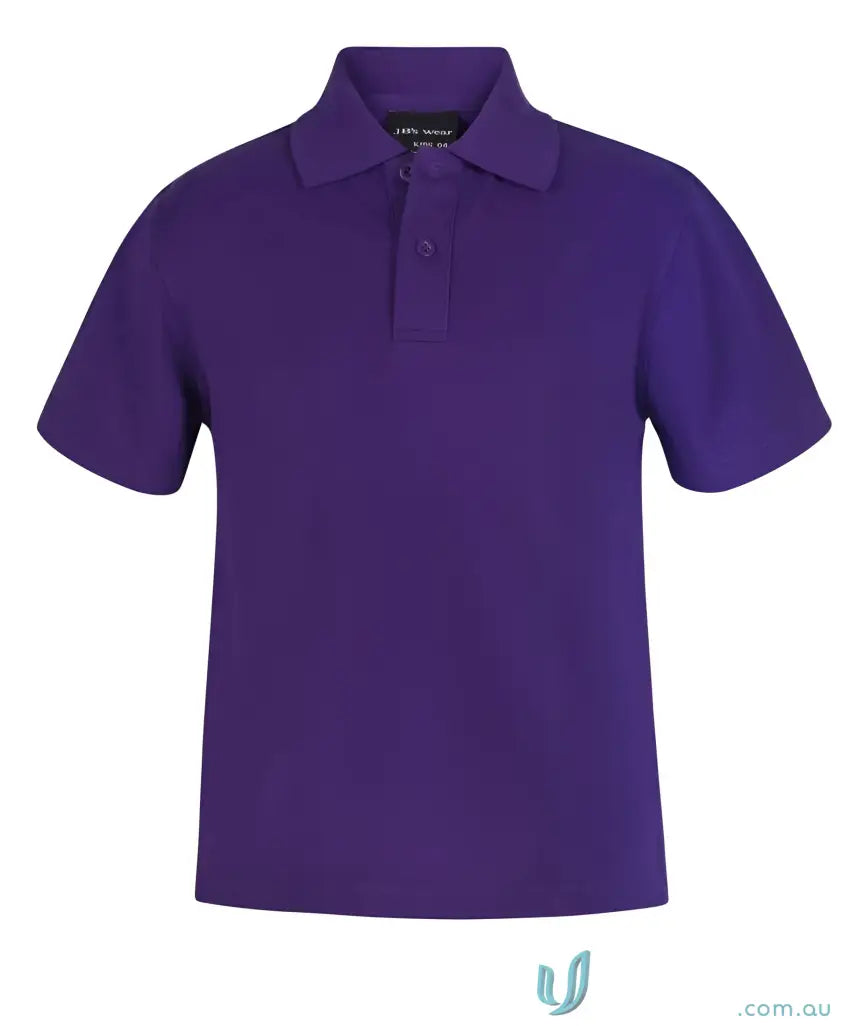 Junior 210 Polo by JBs Kids in classic fit, purple polo code 2KP with three-button placket