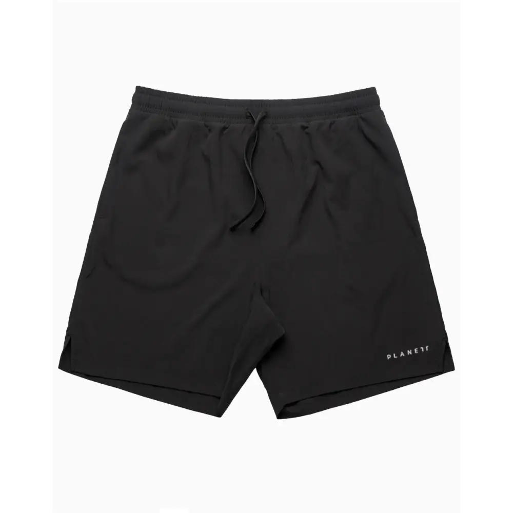 Black athletic shorts.