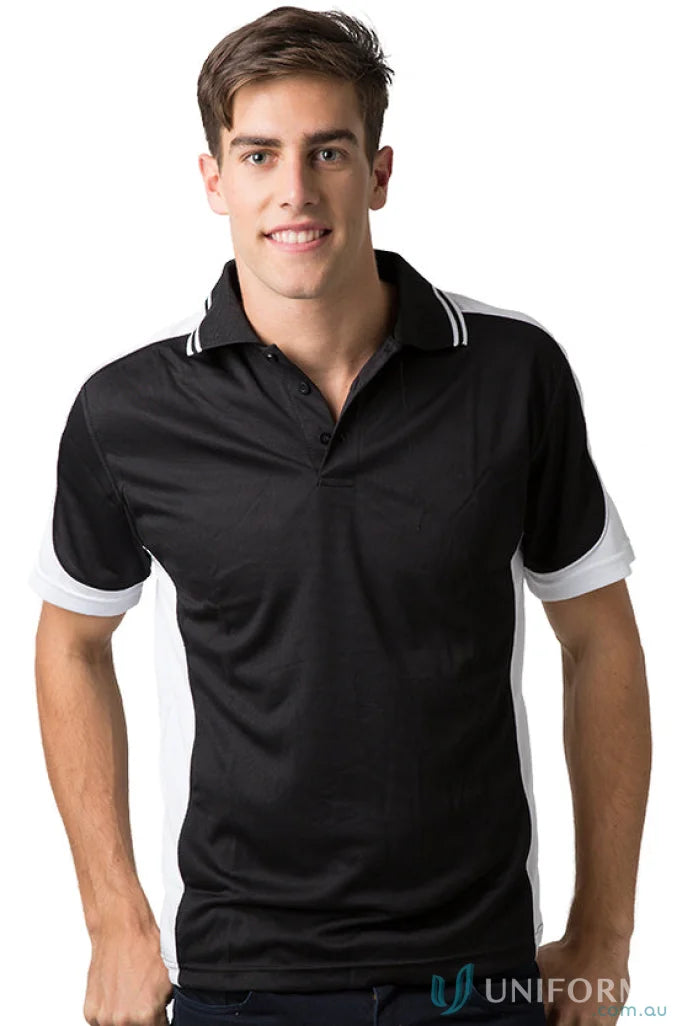 Kids Auburn Polo shirt with Black and White design, featuring cooldry moisture tech