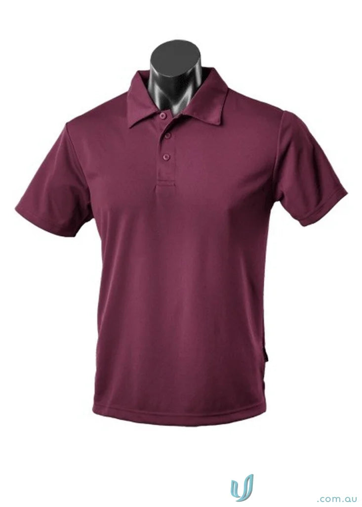 Aussie Pacific 3307 Kids Botany Polo in Maroon