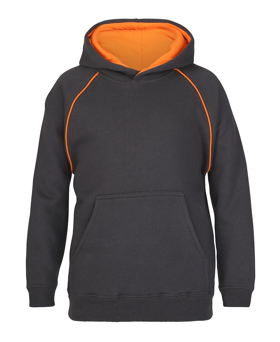 Jb’s kids contrast fleecy hoodie in black with orange lining