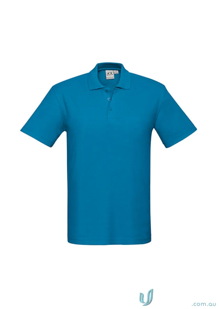 Blue short-sleeved polos for kids crew polo from Biz Collection Kids school uniform game