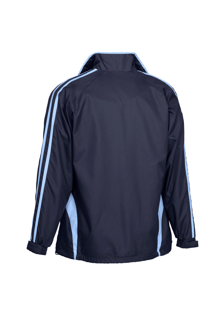 Kids Flash Track Top black jacket with light blue stripes J3150B