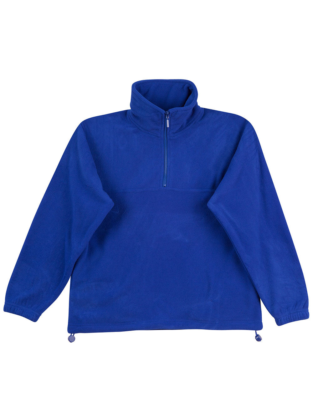 Kids Mt Buller polar jumper in royal blue fleece with high collar