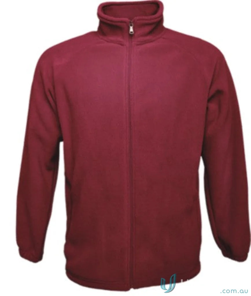 Bocini CJ1428 Kids Polar Fleece Zip Jacket in Maroon